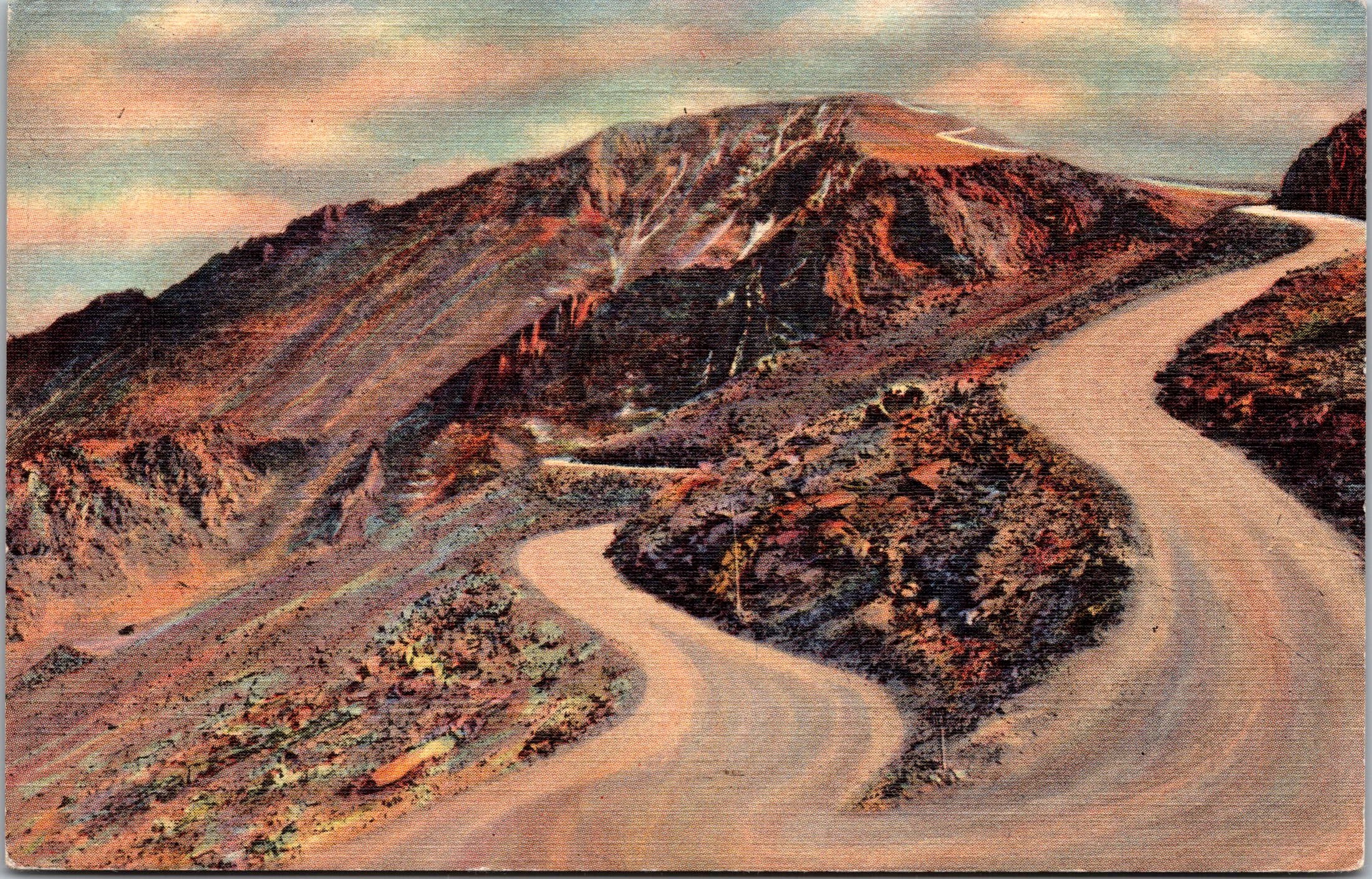 Top of Pikes Peak, 14,109 Feet Above The Sea, Vintage Post Card