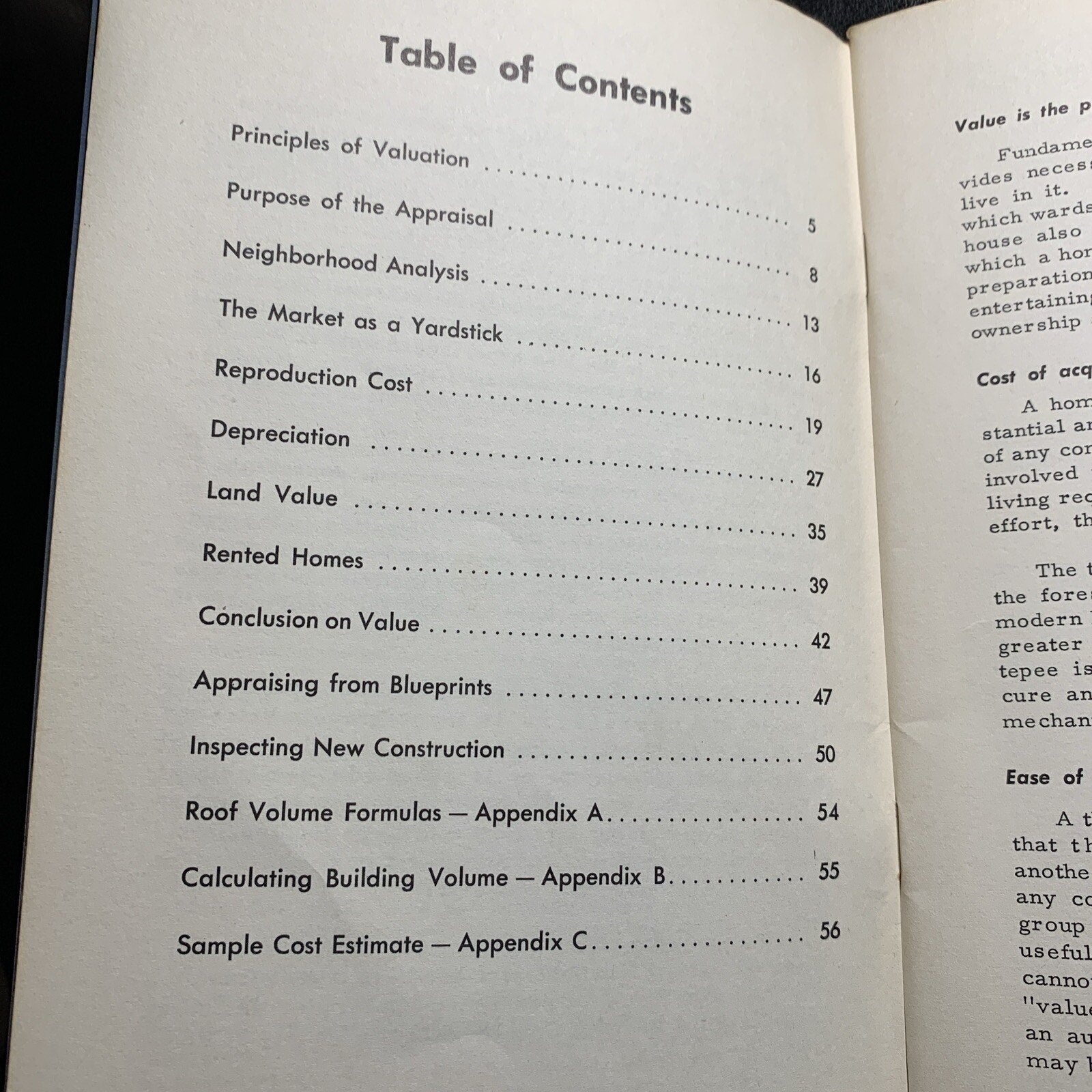 VTG 1962 Residential Appraisal Guide Booklet Society Of Residential Appraisers