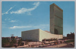 United Nations Building, New York City, Vintage Post Card.