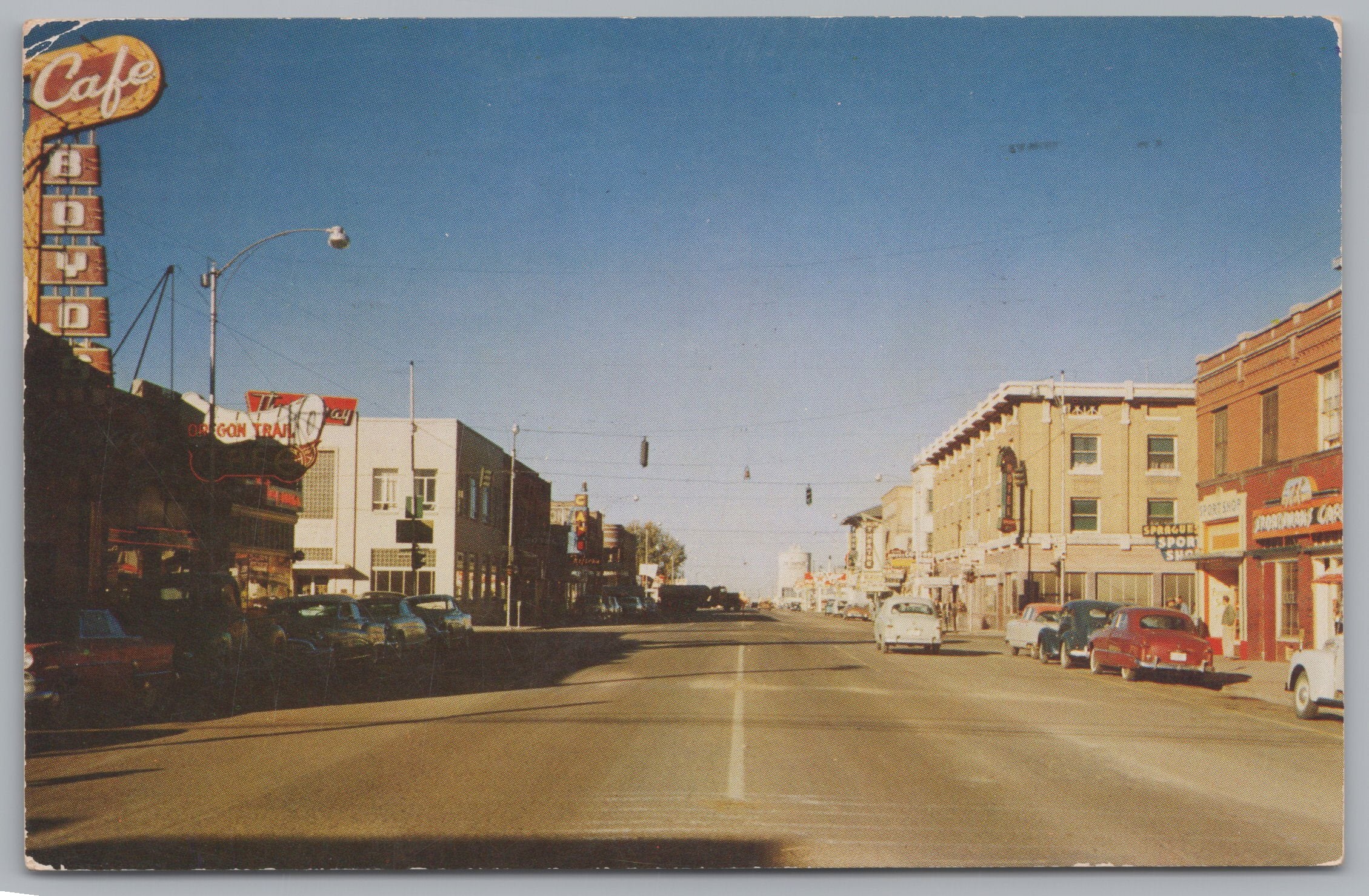 Main Street, Burley, Idaho, Vintage Post Card.