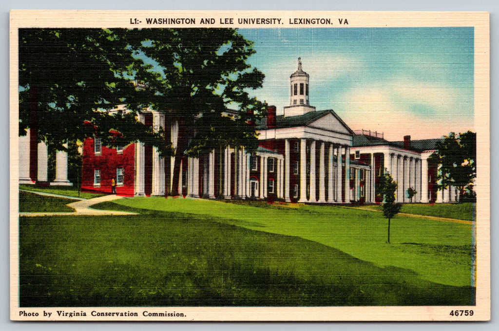 Washington, Lee University, Lexington, Virginia, Vintage Post Card