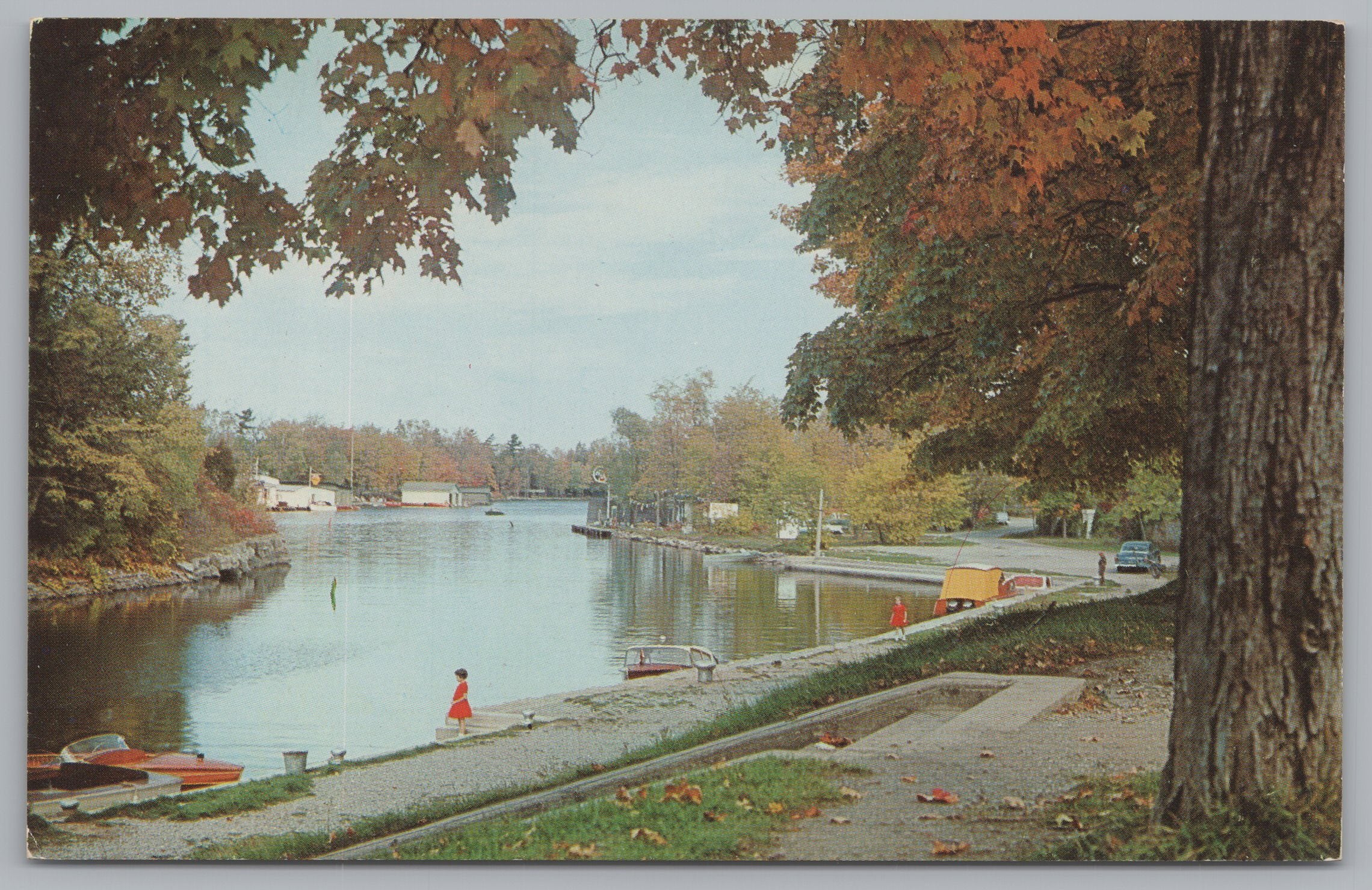 The Canal Entrance, Bobcaygeon, Ontario, Canada, Vintage Post Card.