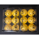 Pickleballs 40 Holes, Outdoor, Hard Court, High Visibility, Two 6 Packs/12 Balls