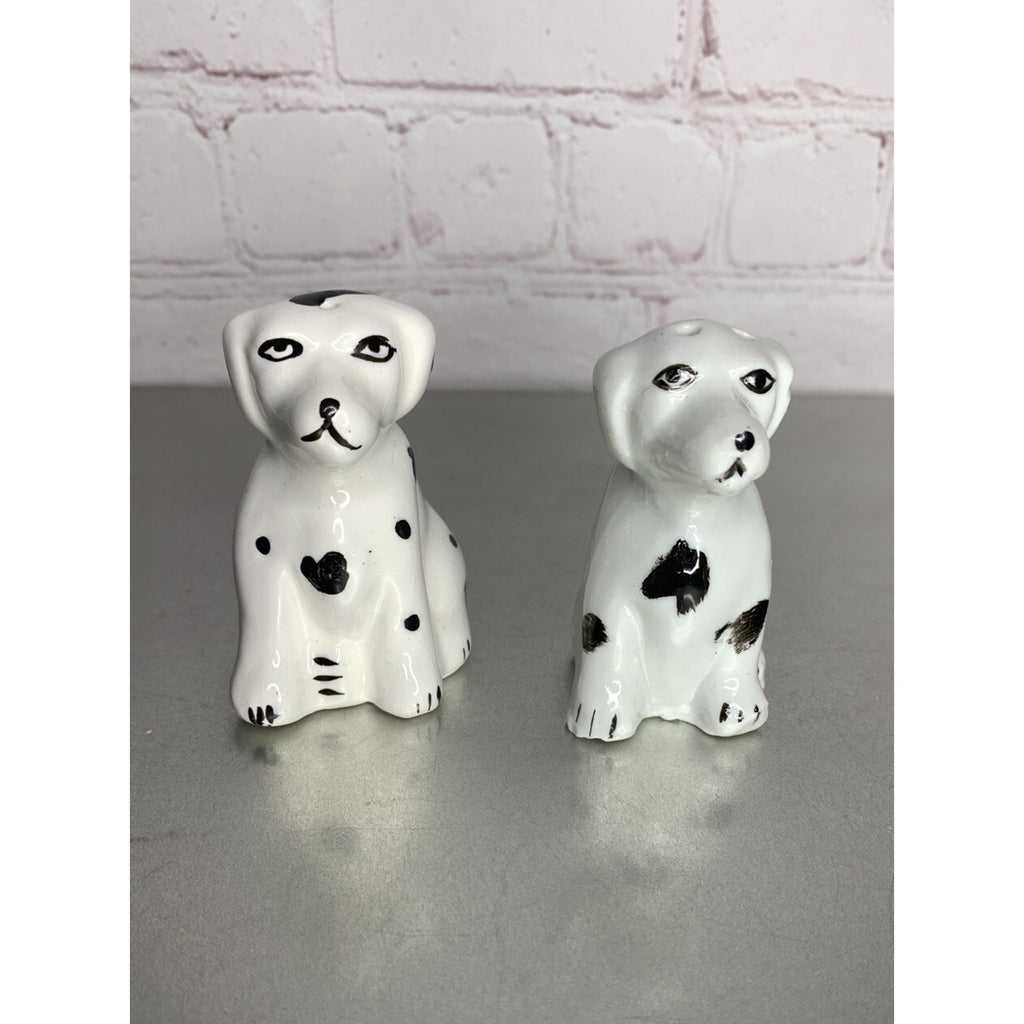 Vintage Dalmatian Dogs Salt & Pepper Shakers Ceramic