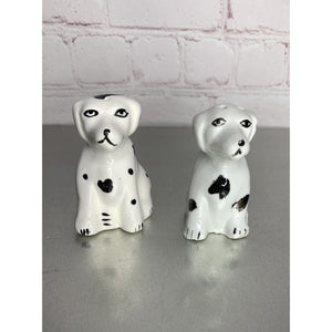 Vintage Dalmatian Dogs Salt & Pepper Shakers Ceramic