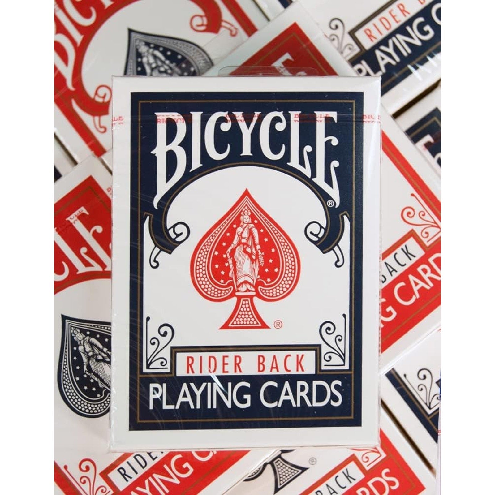 Bicycle Rider Back Playing Cards, Standard Index, Premium, 2 Pack-Red & Blue