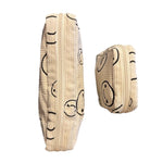 2pcs Corduroy Smile Face Cosmetic Makeup Bags, Aesthetic Organizer Toiletry Bags