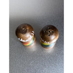 Vintage Wood Hawaii Rainbow Salt & Pepper Shakers