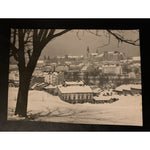 Krakow Poland Widok View Royal Castle & Town RPPC Vintage Postcard