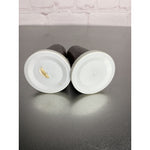 Vintage MCM Plastic Melamine Brown White Salt & Pepper Shakers