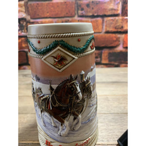 Vintage Budweiser Anheuser-Busch American Homestead Holiday Stein 1996