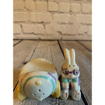 Vintage Ceramic Motorcycle Easter Bunny on Motorcycle Easter Egg-1990’s