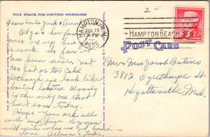 Greeting Card From Hampton Beach, New Hampshire, USA, Vintage Post Card