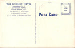O’Henry Hotel, Greensboro, North Carolina, USA, Vintage Post Card