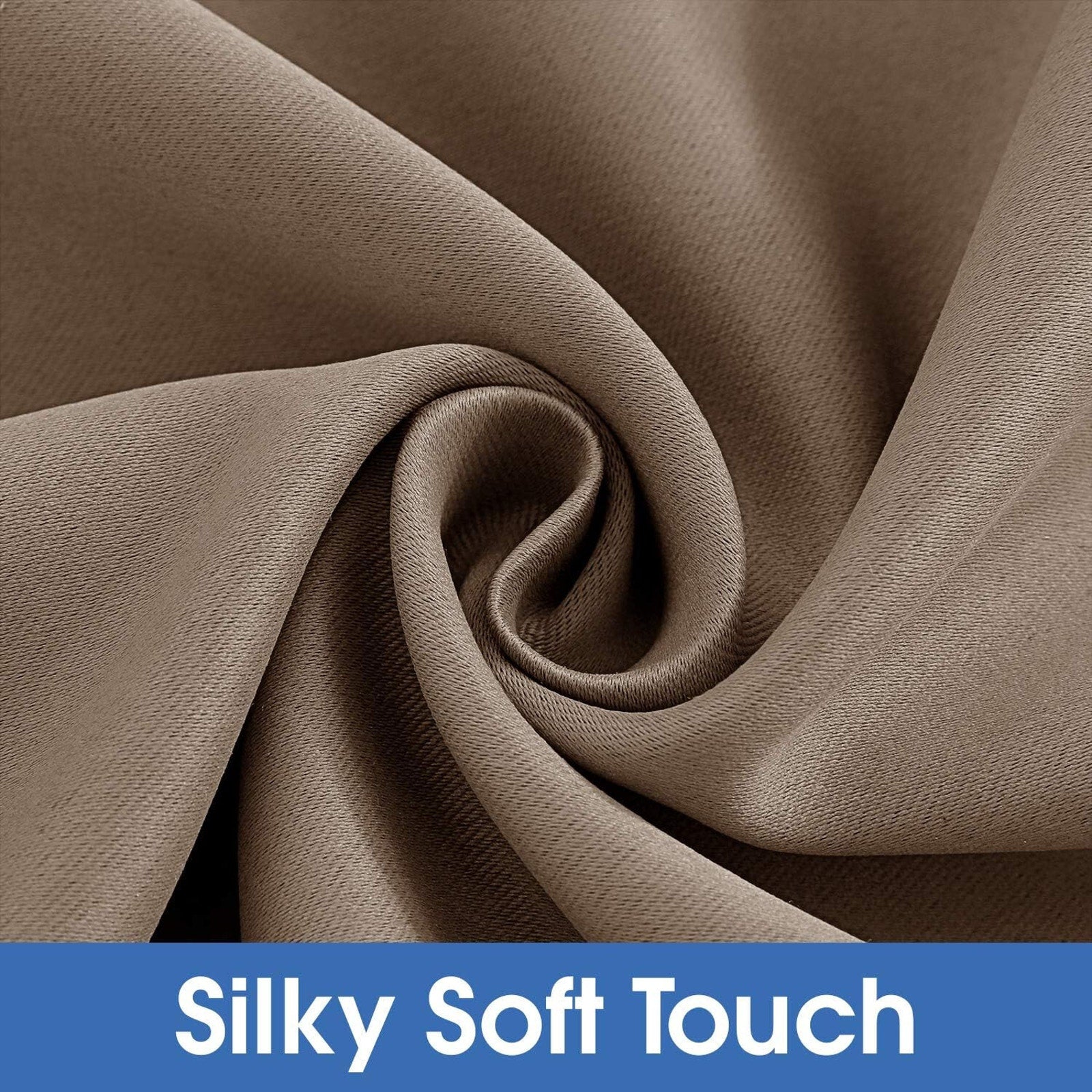 Tan Tab Top Outdoor Curtains Thermal Insulated Patio Waterproof Drapes