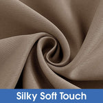 Tan Tab Top Outdoor Curtains Thermal Insulated Patio Waterproof Drapes