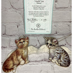 Bradford Editions Purr-fect Little Angels Ornaments (2) Charlie & Simon w/COA