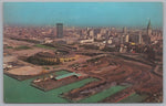 Aerial View Of Cleveland, Ohio, Cleveland Convention Center, Vintage Post Card.