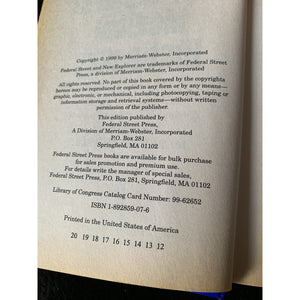 Webster's New Explorer Medical Dictionary Family Medical Reference HC 1999