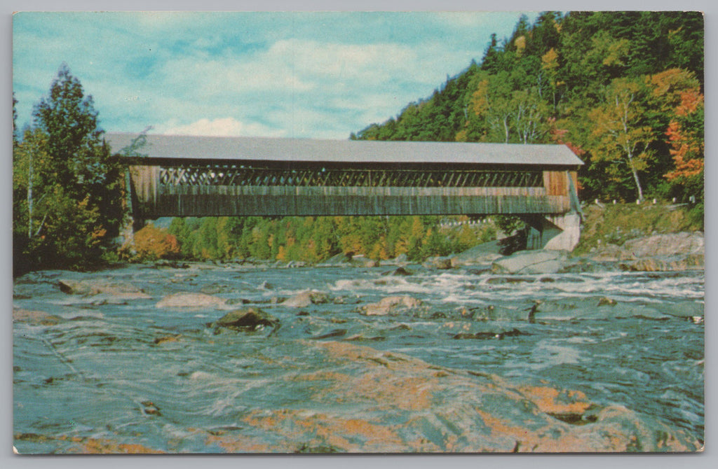 Bridge Over A River, Vintage Post Card.