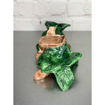 Vintage Tree & Leaf Caddy Holder Stand For Salt Pepper Shakers Condiment Ceramic
