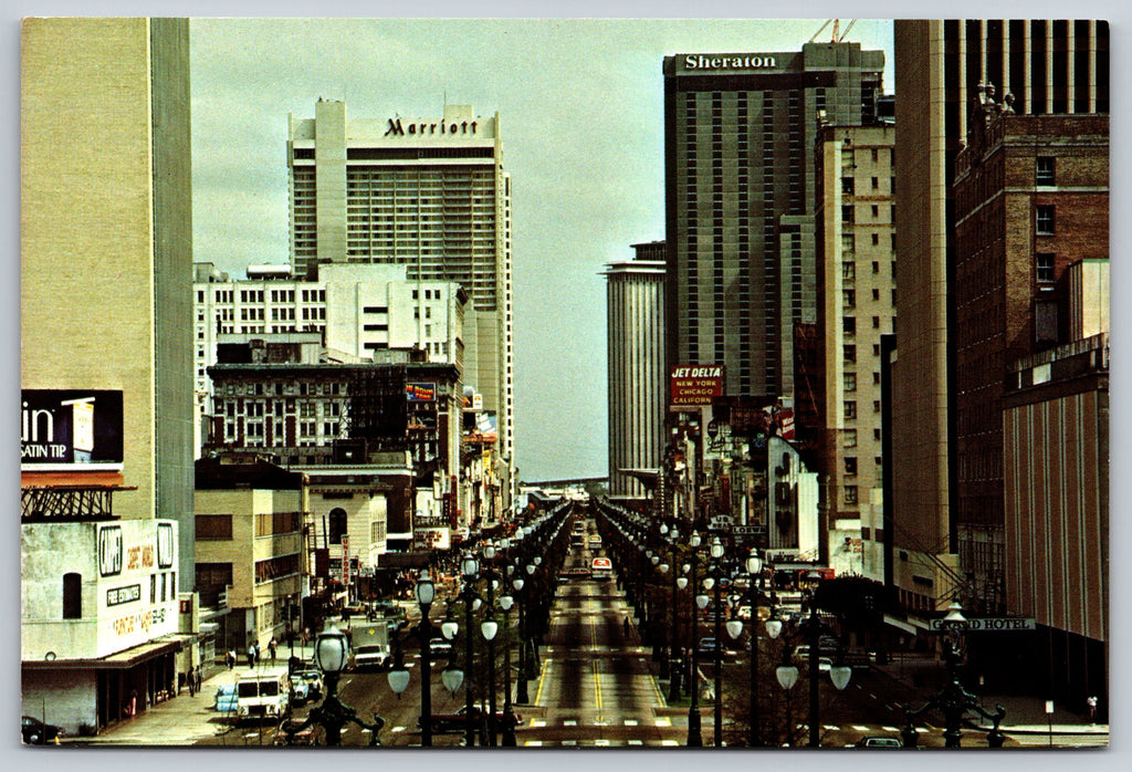 City View Canal Street, New Orleans, Vintage Post Card