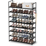 8 Tiers Shoe Rack Organizer, Stackable & Adjustable Non-Woven Fabric Shoe Shelf