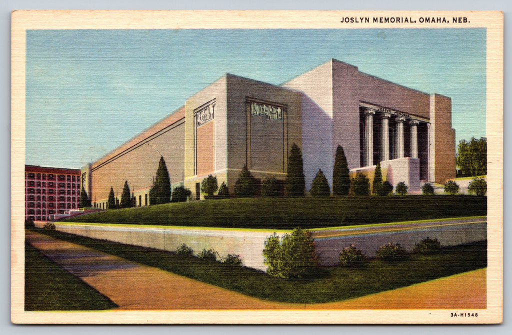 Joslyn Memorial, Omaha, Nebraska, USA, Vintage Post Card
