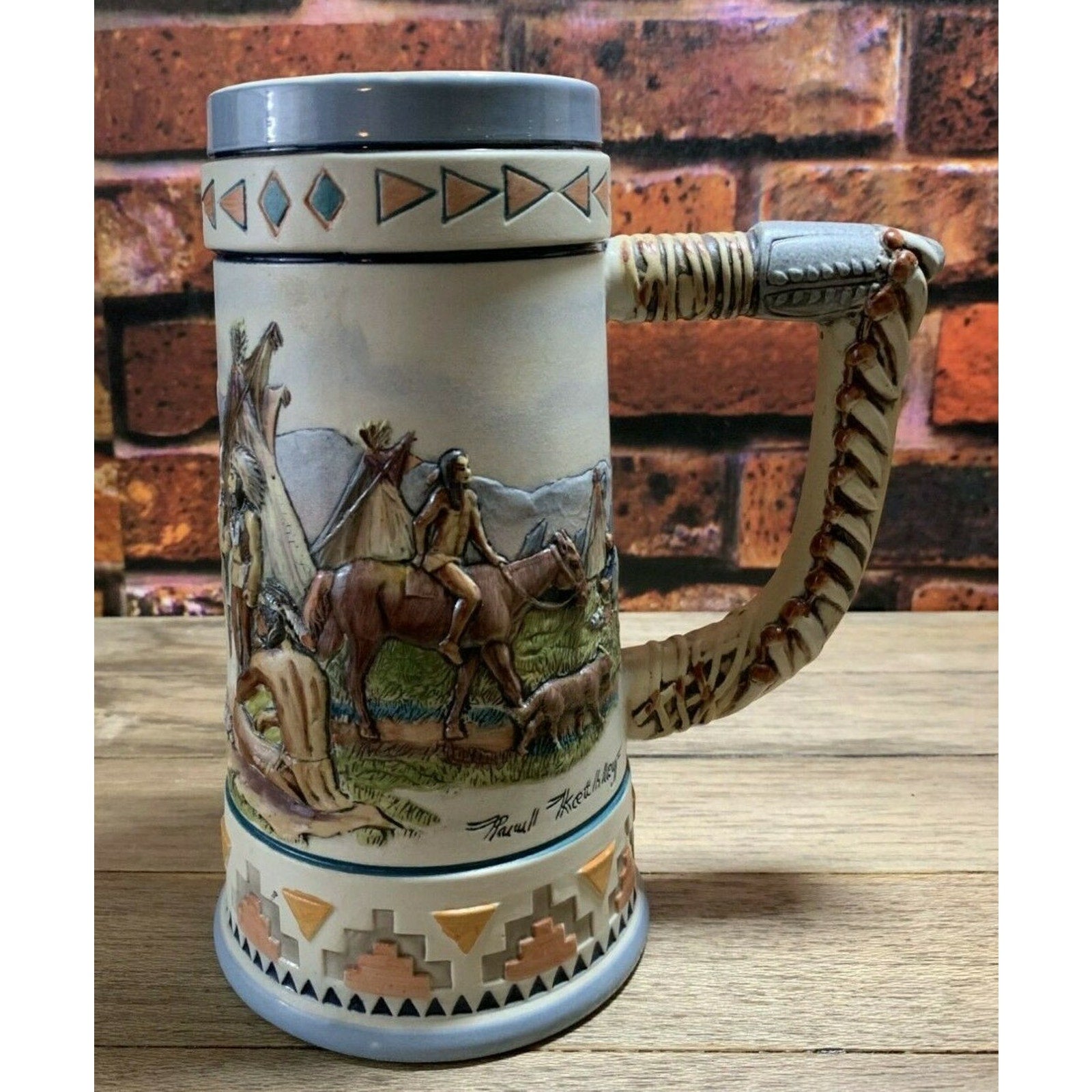 Vintage The Story Teller by Paul Kethley, Fine Bisque Porcelain Beer-Stein