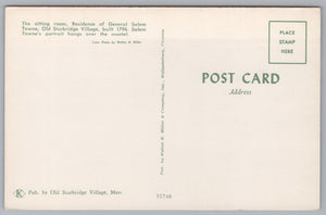 The Sitting Room, General Salem Towne Resistance, Old Sturbridge, Vintage Post Card.