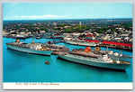 Cruise Ships, Nassau Bahamas Port, Vintage Post Card
