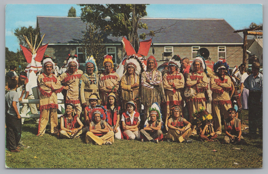 Ojibway Indians, Ontario, Canada, Vintage Post Card.