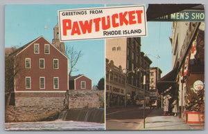 Greeting Card From Pawtucket, Rhode Island, USA, Vintage Post Card