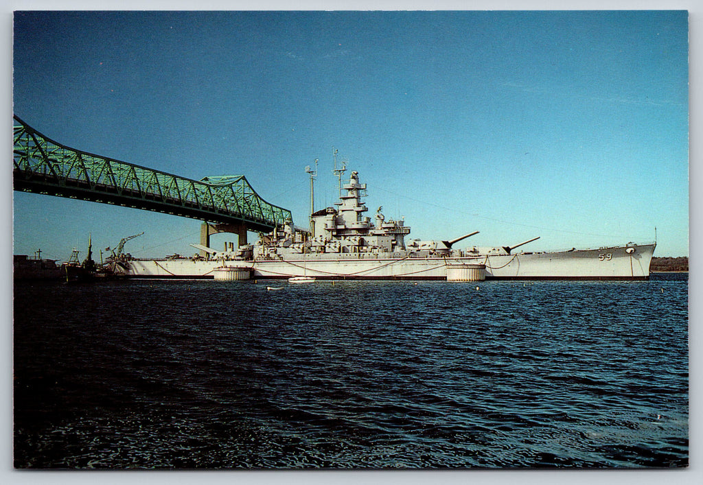 U.S.S. Massachusetts BB-59, Vintage Post Card