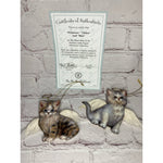 Bradford Editions Purr-fect Little Angels Ornaments (2) Princess & Chloe w/COA