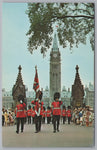 The Guards Leaving Parliament Hill, Ottawa, Canada, Vintage Post Card.