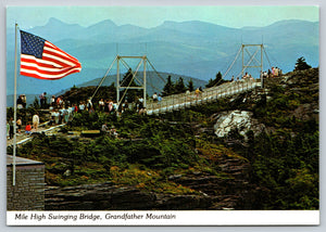 Mile High Swinging Bridge, Grandfather Mountain, VTG PC