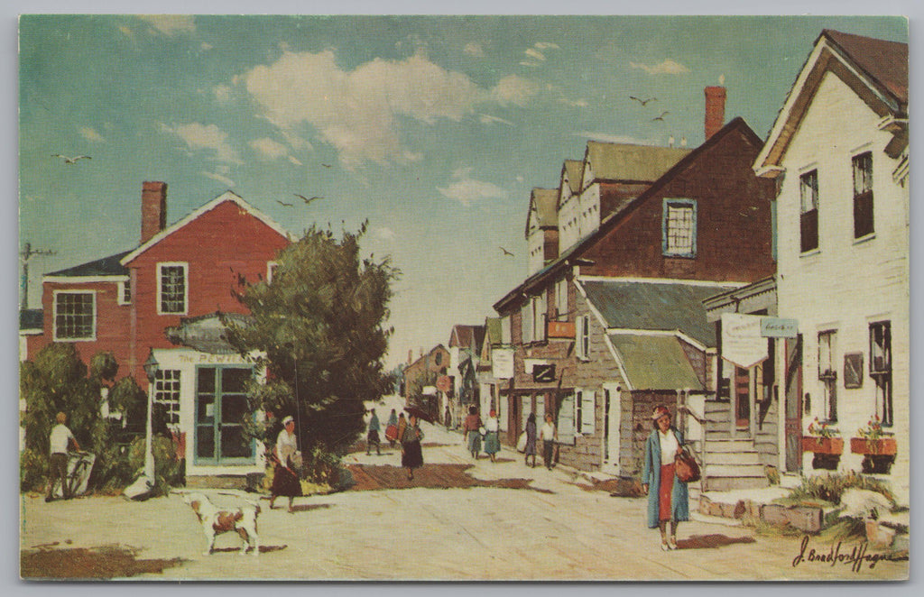 Painting Of Bearskin Neck, Rockport, Massachusetts, USA, Vintage Post Card.