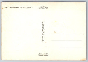 Chaumieres De Bretagne, France Vintage Post Card
