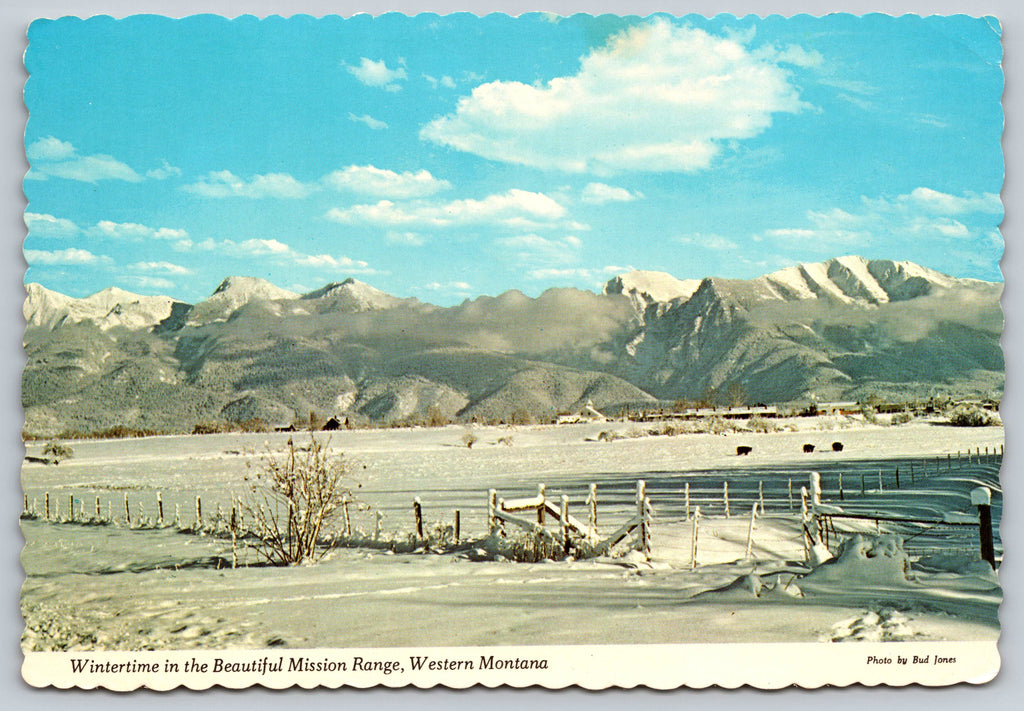 Mission Range, Western Montana, Vintage Post Card