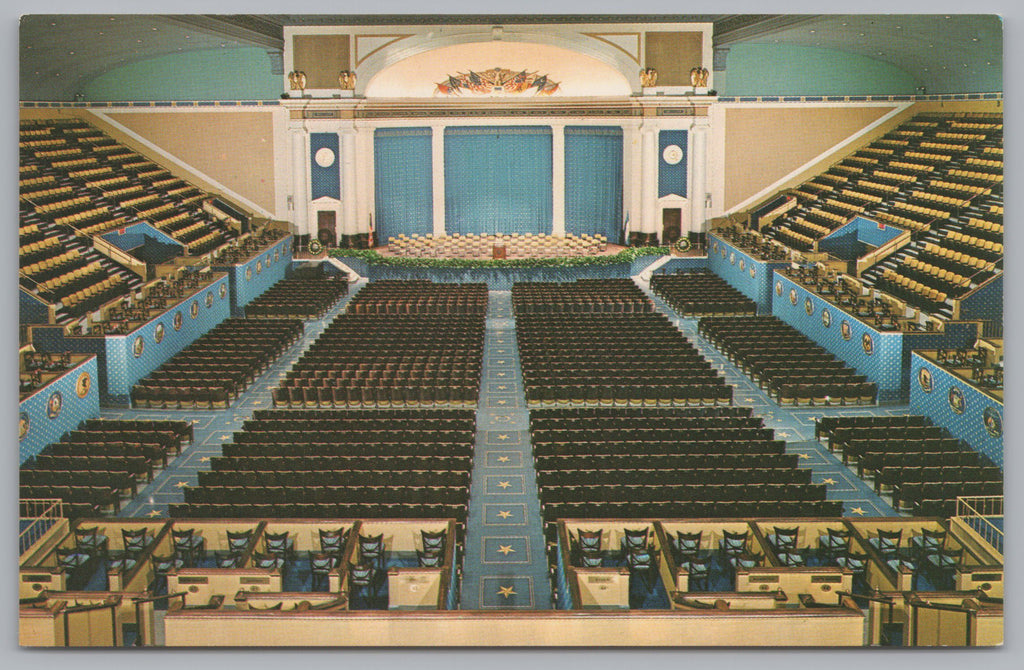 DAR Constitution Hall - Auditorium, Washington DC, Vintage Post Card.