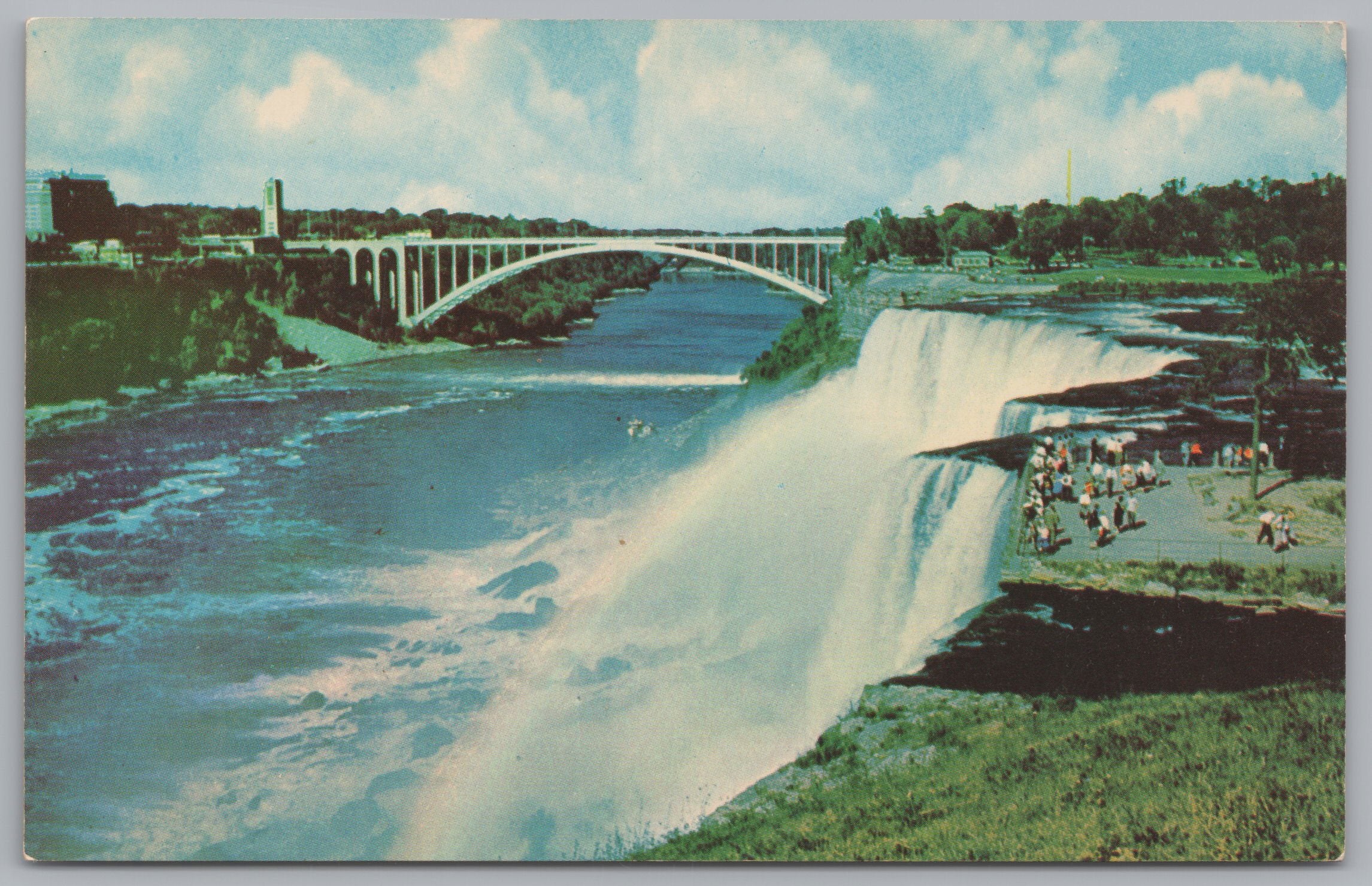 Niagara Falls From Goat Island, New York Vintage Post Card.