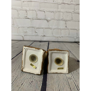 Vintage Ceramic Owls on a Tree Branch Salt & Pepper Shakers- Taiwan 1970’s
