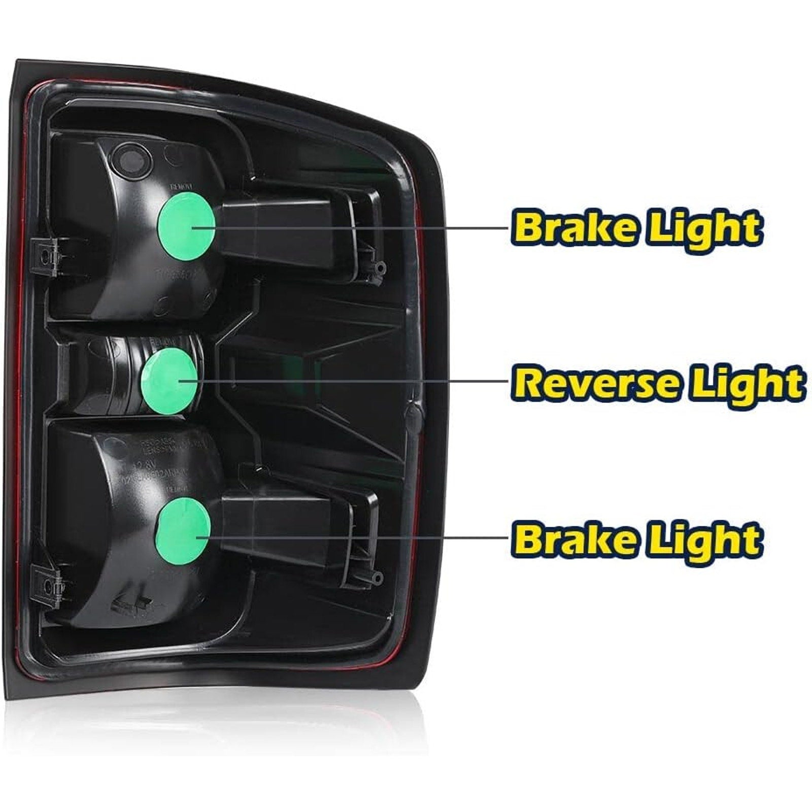 Tail Light Lamp Compatible W/ 2016-2019 Chevy Silverado, GMC Sierra, Left Rear