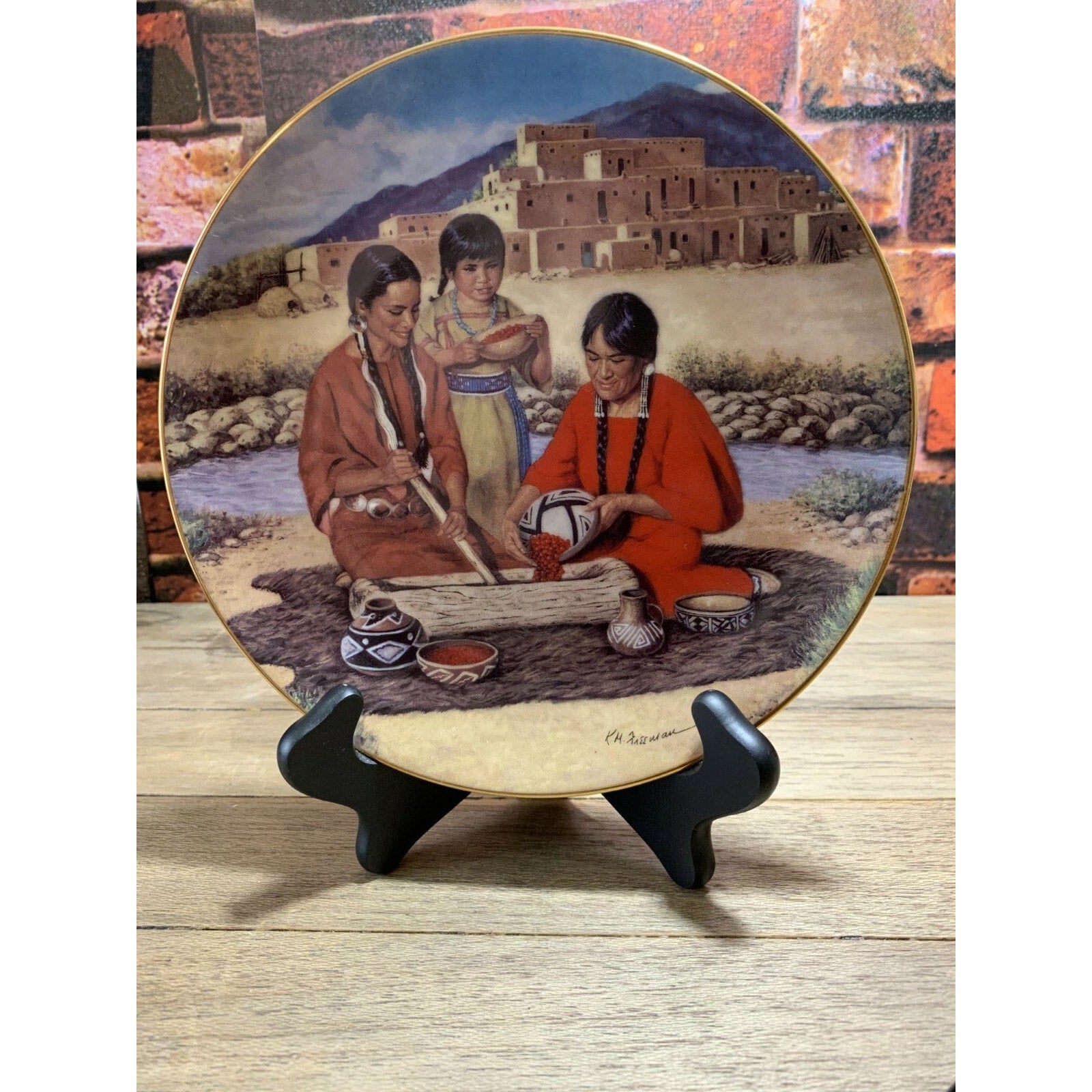Preparing the Berry Harvest Collectible Plate The Hamilton Collection