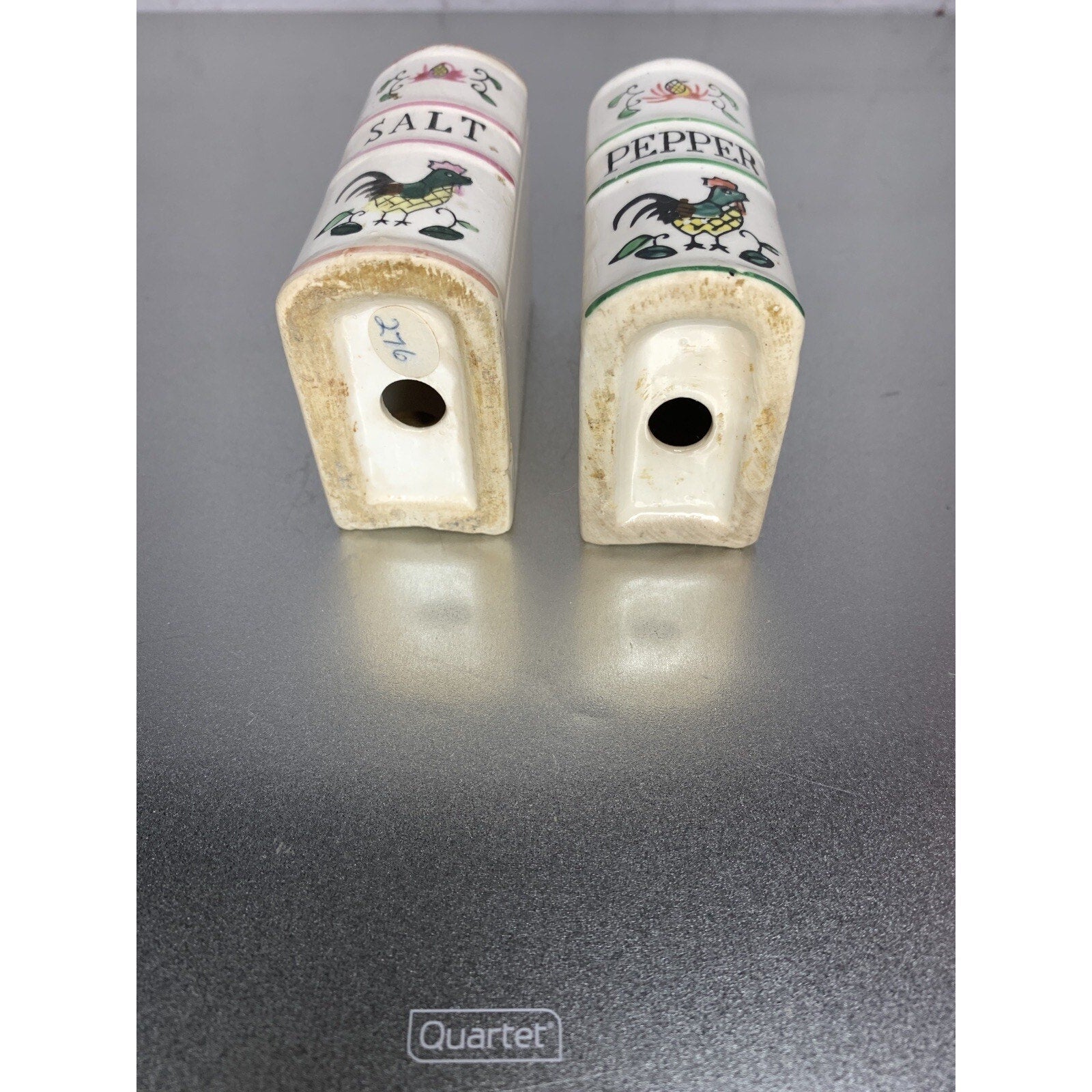 Vintage Rooster Book Salt & Pepper Shakers Japan-Read Description