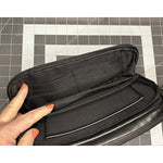Black Faux Leather Multi Pocket Shoulder Strap Hangbag Purse
