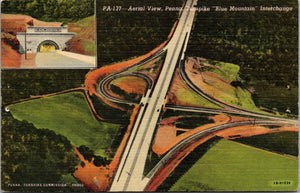 Aerial View Of The Pennsylvania Turnpike, Blue Mountain, USA, Vintage PC