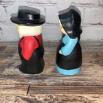 Vintage Old Amish Couple Salt & Pepper Shakers