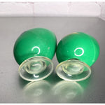 Vintage Tropical Egg Salt & Pepper Shakers Plastic Green